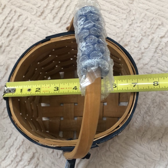 Set of 2 handled nested baskets, snowman charms and ceramic handles - New - Picture 15 of 16